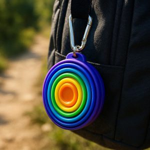 Reusable Foldable Cup with Carabiner