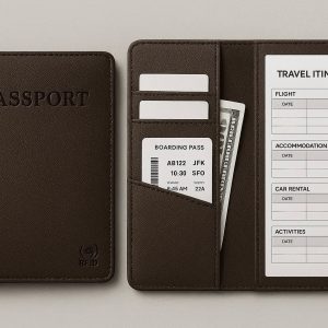 20 RFID Blocking Passport Case with Travel Itinerary Folder