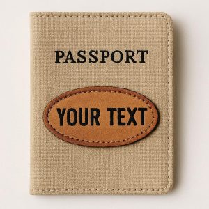 21 Canvas Passport Holder with Customizable Patch