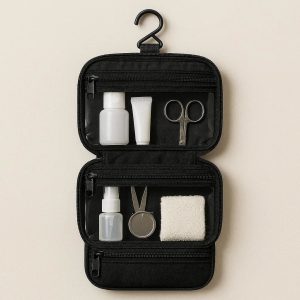 29 Compact Hanging Travel Toiletry Kit