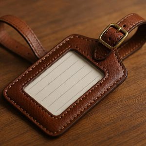 1 Leather Luggage Tag with ID Window