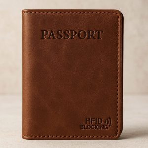 17 Genuine Leather Passport Holder RFID Blocking