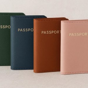 19 Vegan Leather Passport Wallet Multiple Colors