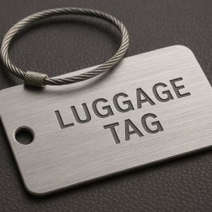 3 Aluminum Metal Engraved Luggage Tag